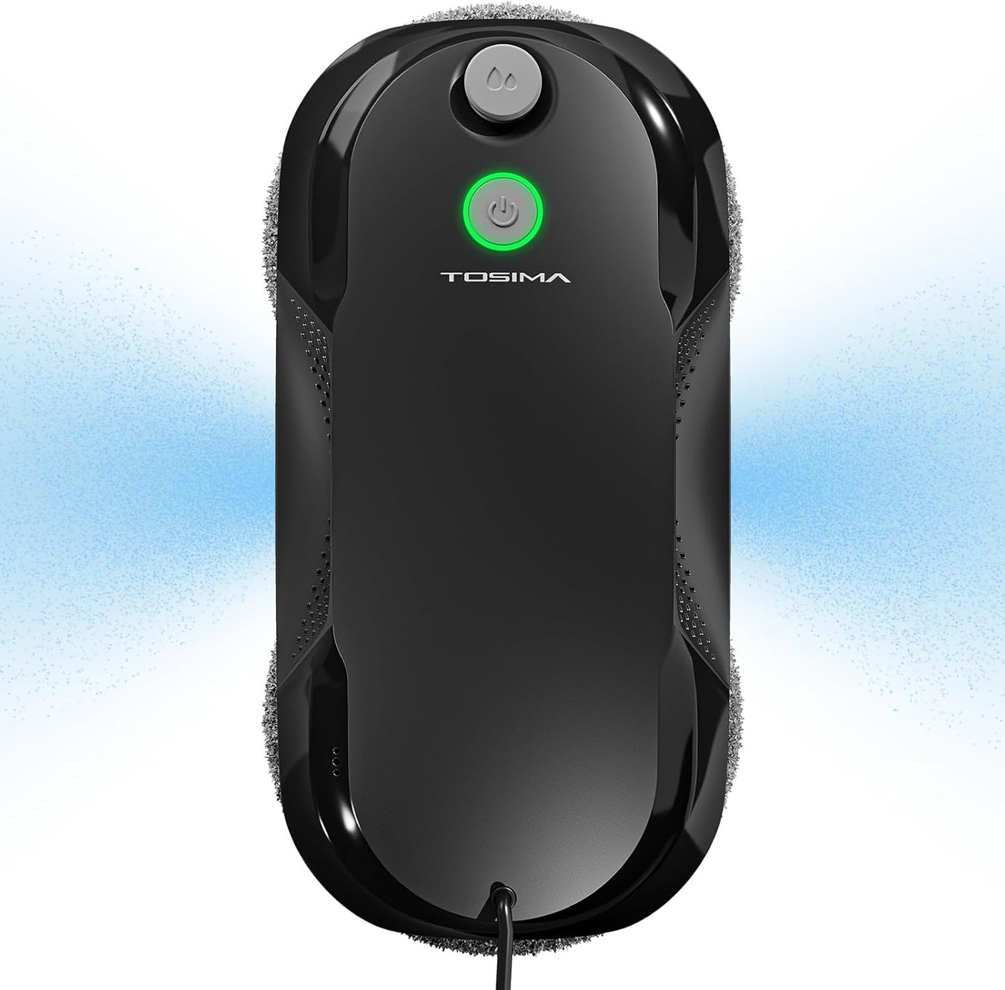 W5 Window Cleaning Robot, Dual Direction Auto-Spray Smart Window Cleaner with Triple Safety System, Smart Navigation, Remote Control, for All Smooth Surfaces, with 8 Rags, Black