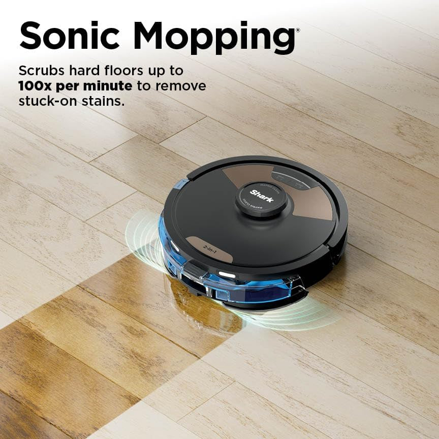 Matrix plus Robot Vacuum and Mop with Self-Empty HEPA Base, Sonic Mopping, Matrix Clean, Home Mapping, HEPA Bagless Self Empty Base, Cleanedge, for Pet Hair, UR2650WS
