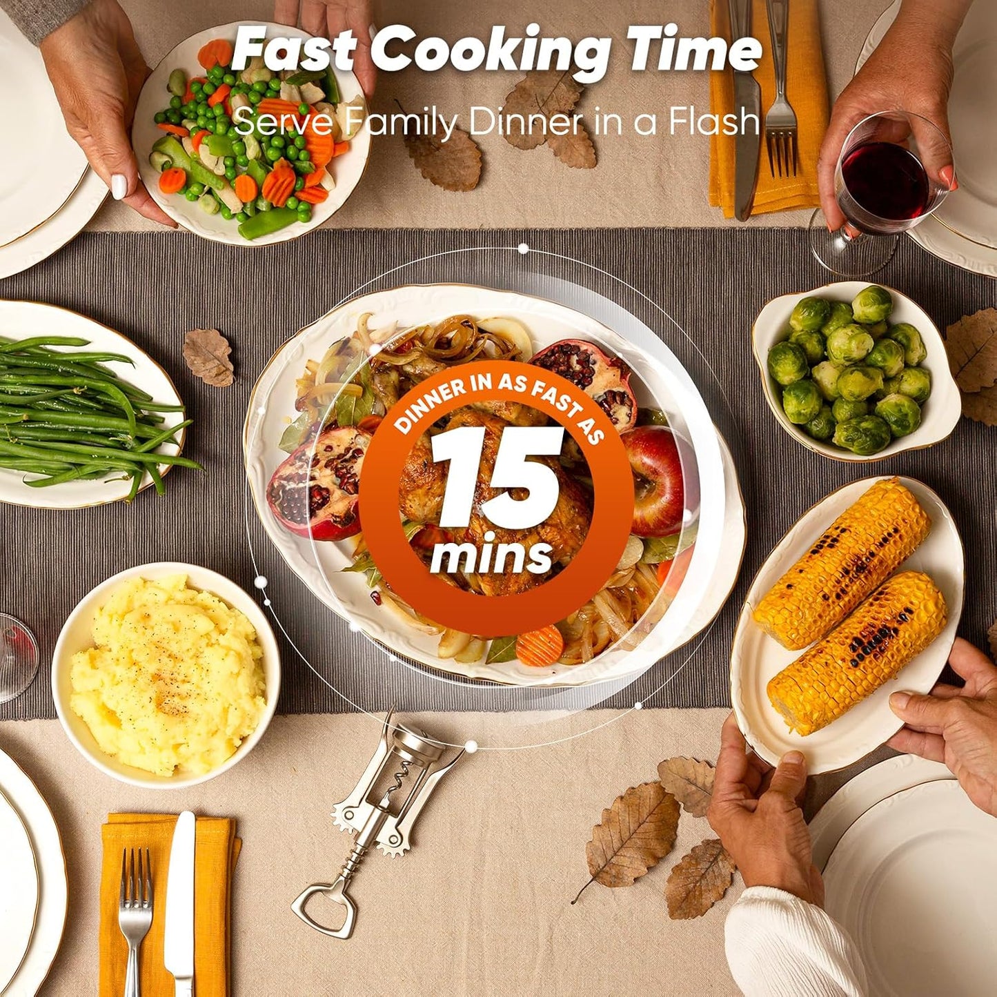 Bravo Pro Smart 21QT Toaster Oven Air Fryer Combo, Convection Oven Countertop, 10 Functions All in 1, with Even & Quick Crisp Technology, 50-450°F, 1800W, Mint Green