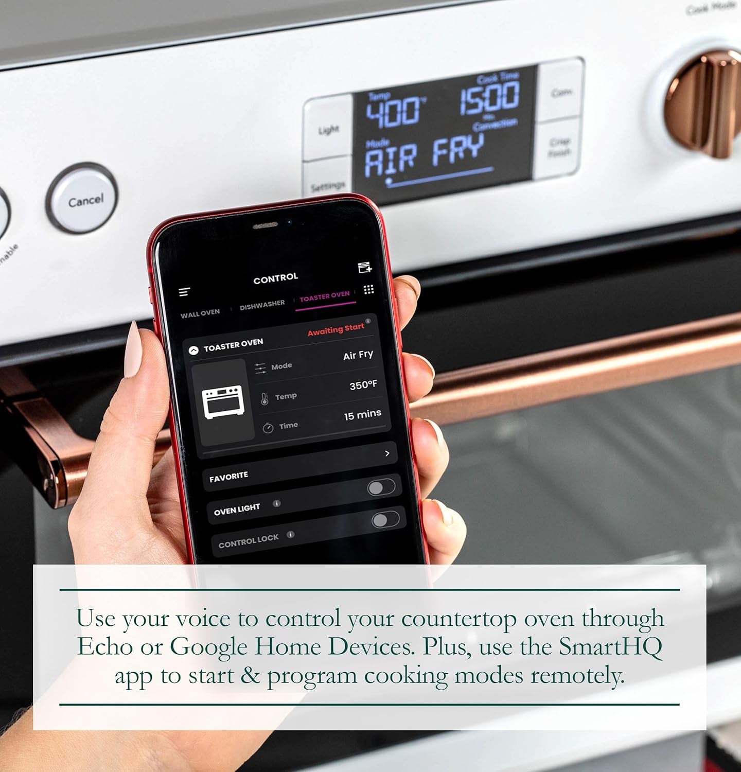Couture Oven with 14 Essential Cooking Modes, Including Air Fry, Crispfinish, Bake, Broil, Roast, Toast, Pizza, Wifi & Smart Connected, Voice Control, Countertop Small Appliances, Matte White