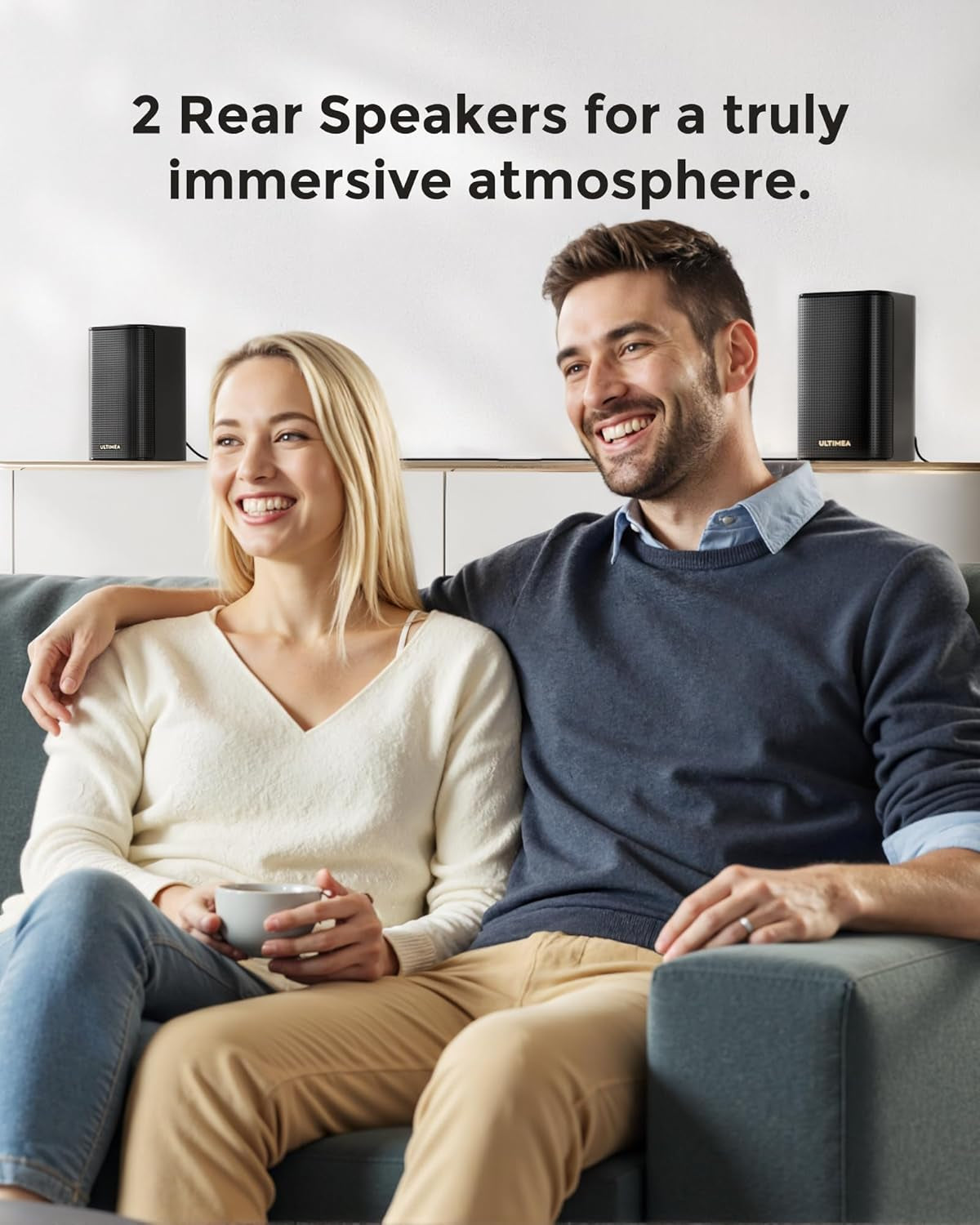 5.1.2Ch Sound Bar with Dolby Atmos, Surround Sound System for TV with 2 Surround Speakers, Sound Bar for Smart TV, Soundbar with Subwoofer for Home Theater, BT 5.4, HDMI Earc, Skywave F40