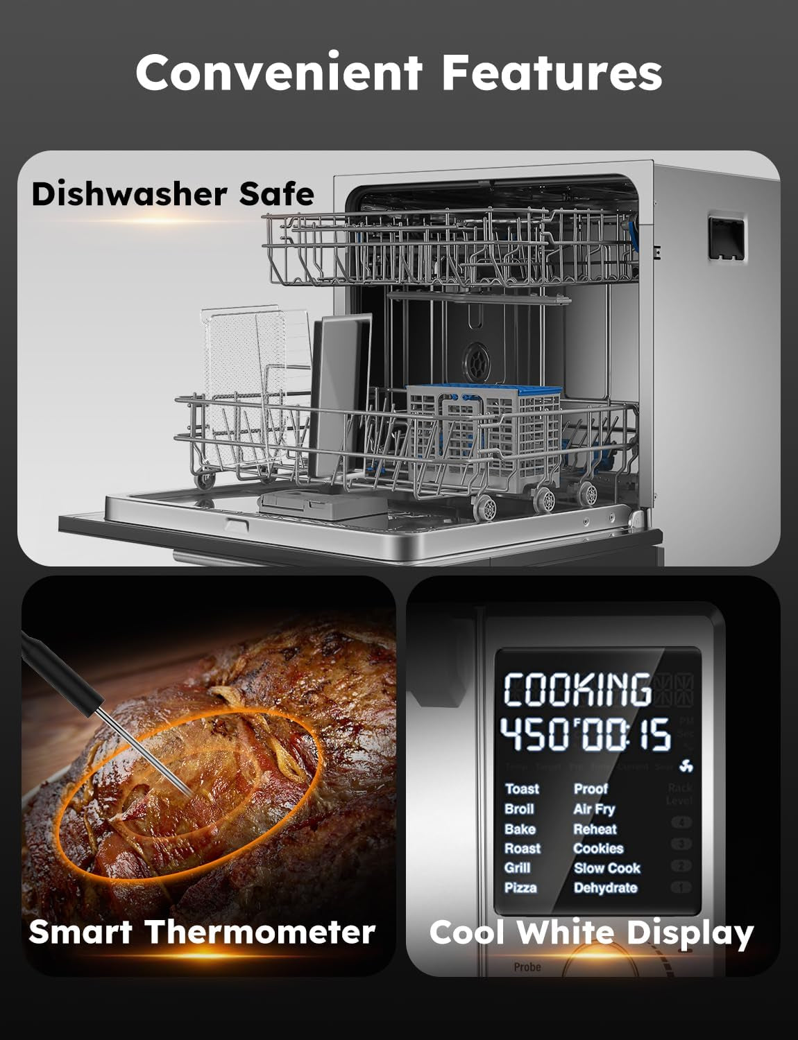 Bravo XL Pro Air Fryer Toaster Oven, Improved 100% Super Convection, Quicker & Crispier Results, 100 Presets, Multi-Layer Even Cooking, 50-500F, Smart Probe, PFAS Free, 30QT, Stainless Steel