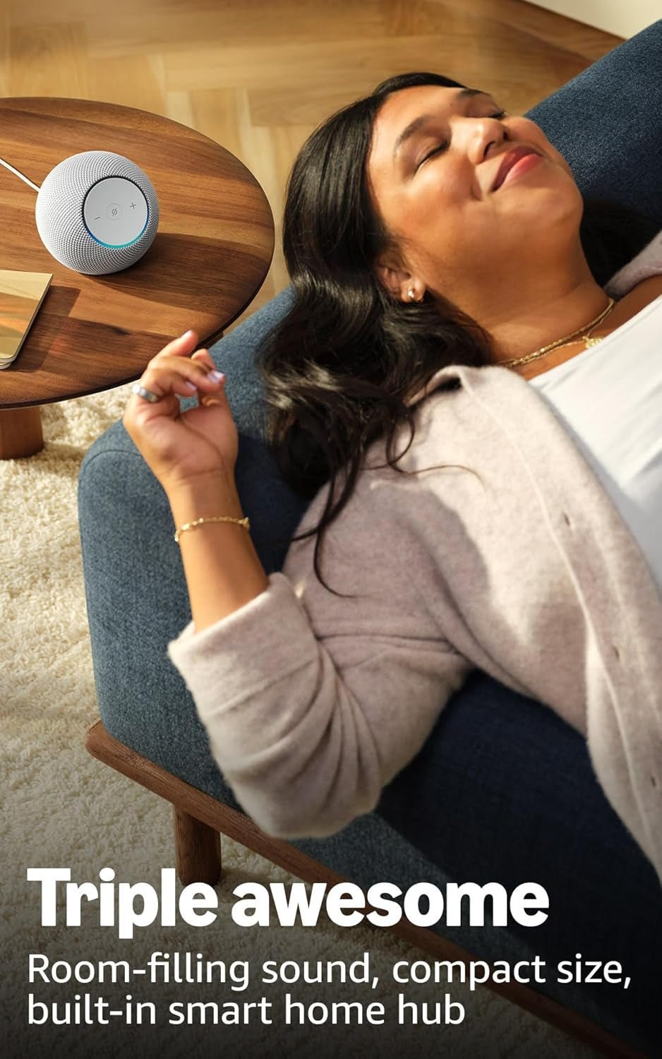 Echo Dot Max (Newest Model), Alexa Speaker with Room-Filling Sound and Built-In Smart Home Hub, with Alexa+ Early Access, Glacier White