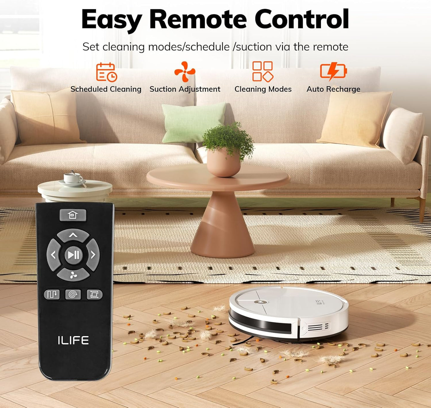 V2 Robot Vacuum Cleaner, Tangle-Free Suction, 120 Mins Runtime, Slim, Self-Charging Robotic Vacuum Cleaner, Ideal for Pet Hair and Hard Floors