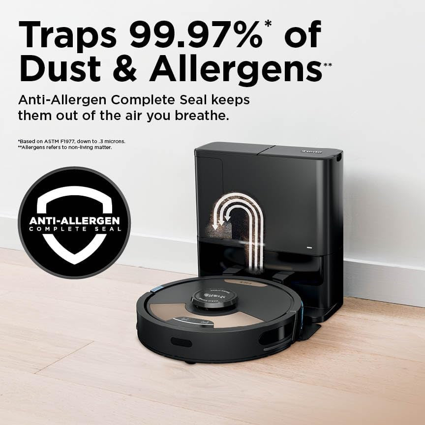 Matrix plus Robot Vacuum and Mop with Self-Empty HEPA Base, Sonic Mopping, Matrix Clean, Home Mapping, HEPA Bagless Self Empty Base, Cleanedge, for Pet Hair, UR2650WS