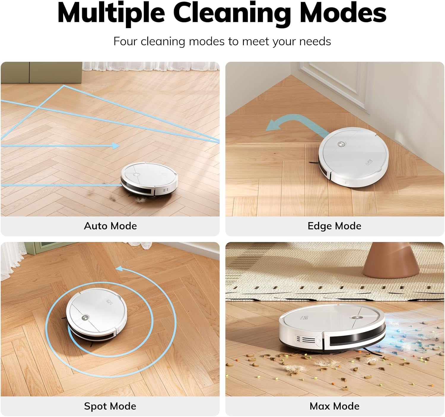 V2 Robot Vacuum Cleaner, Tangle-Free Suction, 120 Mins Runtime, Slim, Self-Charging Robotic Vacuum Cleaner, Ideal for Pet Hair and Hard Floors