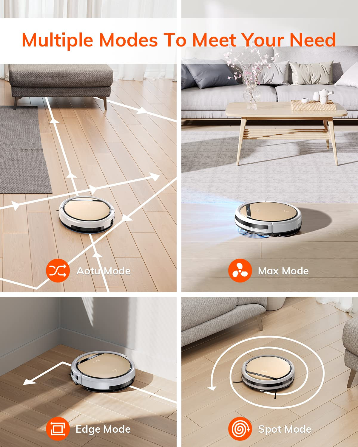 V5S plus Robot Vacuum and Mop Combo with Wi-Fi/App/Alexa, Automatic Self-Charging Robotic Vacuum Cleaner, Slim and Quiet, Cleans Hard Floors Carpets and Pet Hair (V5S Pro Upgrade Version)