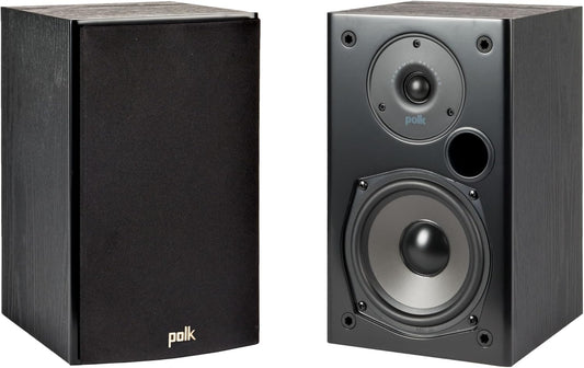 T15 Home Theater and Stereo Bookshelf Speakers – Deep Bass Response, Dolby and DTS Surround, Wall-Mountable, Pair, Black