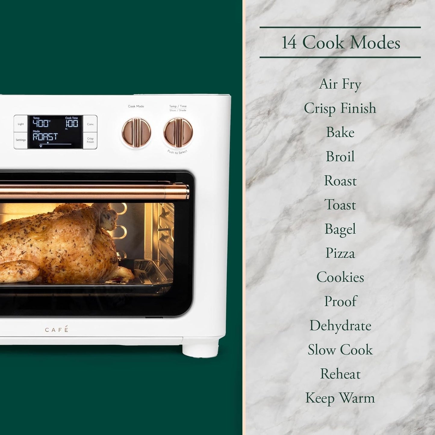 Couture Oven with 14 Essential Cooking Modes, Including Air Fry, Crispfinish, Bake, Broil, Roast, Toast, Pizza, Wifi & Smart Connected, Voice Control, Countertop Small Appliances, Matte White