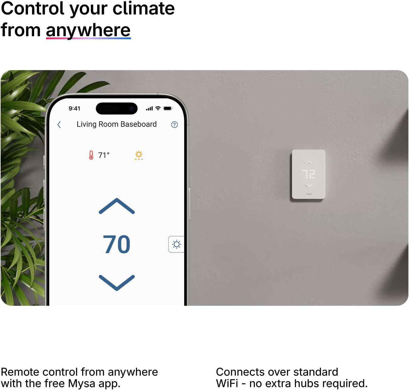 Smart Thermostat LITE - Line Voltage Electric Baseboard Heater Thermostat 120V/240V | DIY Install | Homekit, Alexa, Google | Wi-Fi Programmable | App Control