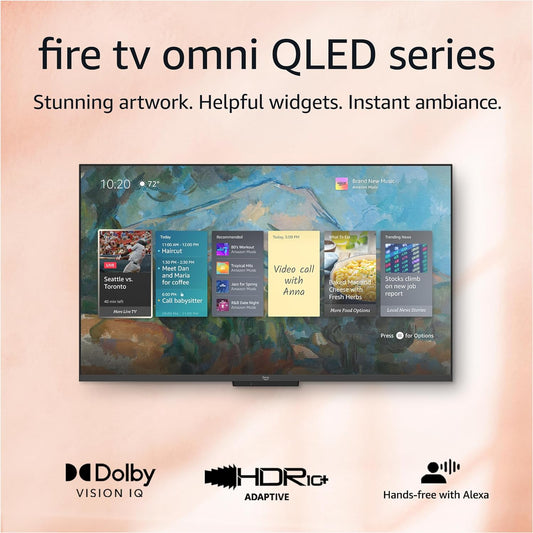 Fire TV 50" Omni QLED Series 4K UHD Smart TV, Dolby Vision IQ, Fire TV Ambient Experience, Local Dimming, Hands-Free with Alexa
