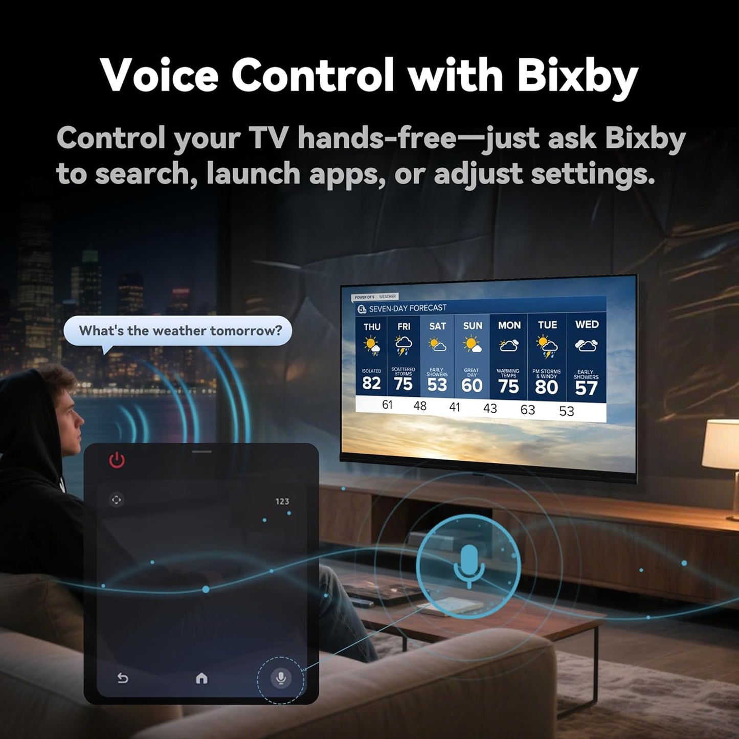 43 Inch Smart TV, 1080P Full HD Powered by Tizen OS Compatible with Dolby Audio, HDR 10, HDMI, Wifi, Bluetooth, Flat Screen Television (AT43-P1, 2025)