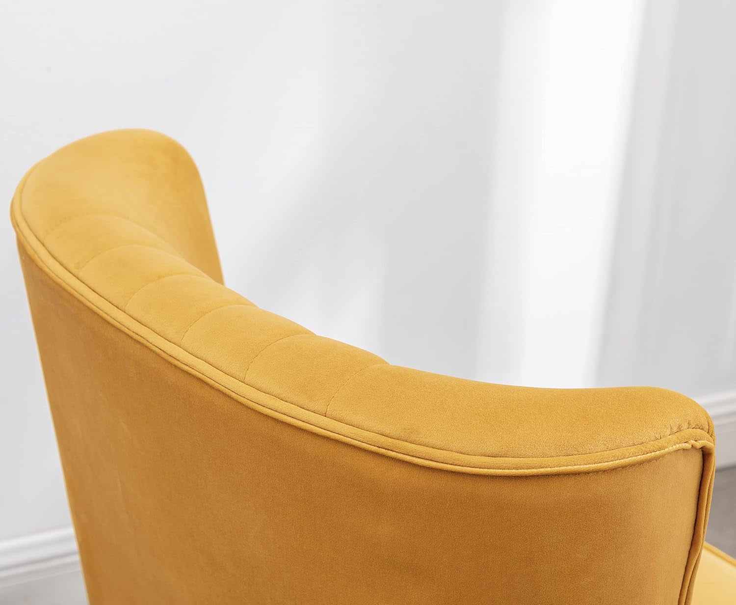 Elon Contemporary Velvet Upholstered Accent Chair, Gold