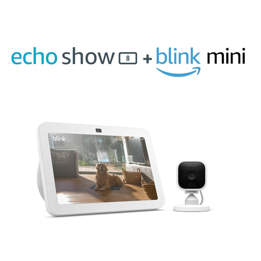 Echo Show 8 (3Rd Gen, 2023 Release) with Blink Mini | Glacier White