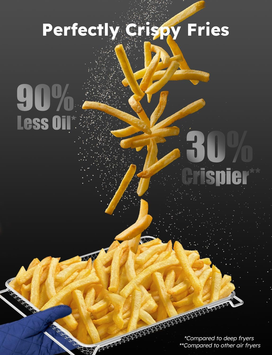 Bravo XL Pro Air Fryer Toaster Oven, Improved 100% Super Convection, Quicker & Crispier Results, 100 Presets, Multi-Layer Even Cooking, 50-500F, Smart Probe, PFAS Free, 30QT, Stainless Steel