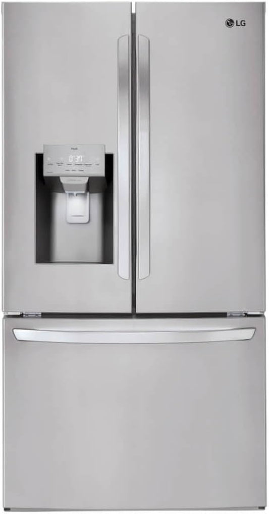 36 Inch Smart French Door Refrigerator with 28 Cu.Ft. Capacity, Wifi Enabled, Thinq Technology, Slim Spaceplus® Ice System, and ENERGY STAR® Qualified: Printproof™ Stainless Steel
