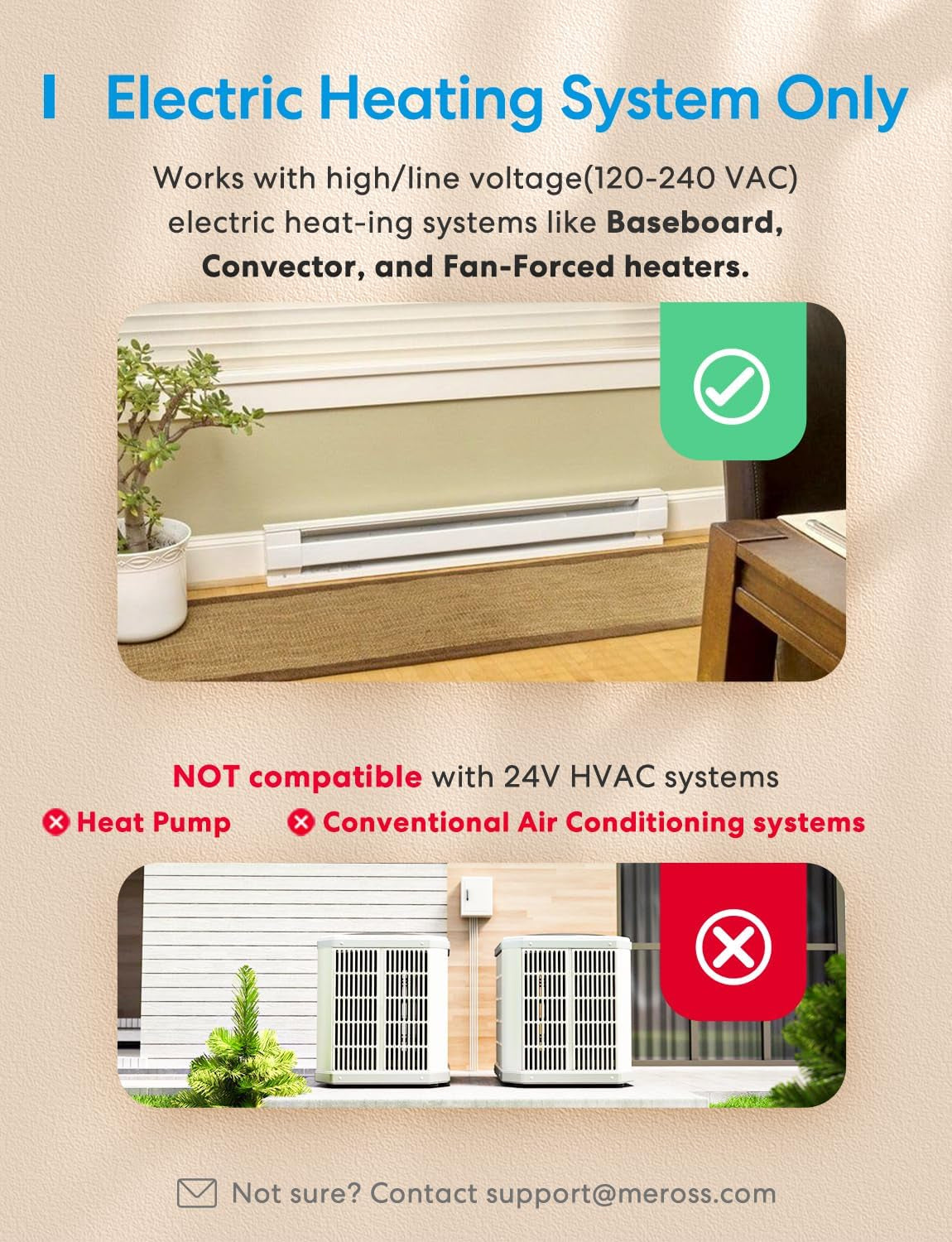 Matter Smart Thermostat for Electric Baseboard Heater, Works with Alexa, Homekit, Google, Smartthings, Programmable Wifi Thermostat for House, Energy Saving, App & Voice Control for Smart Home