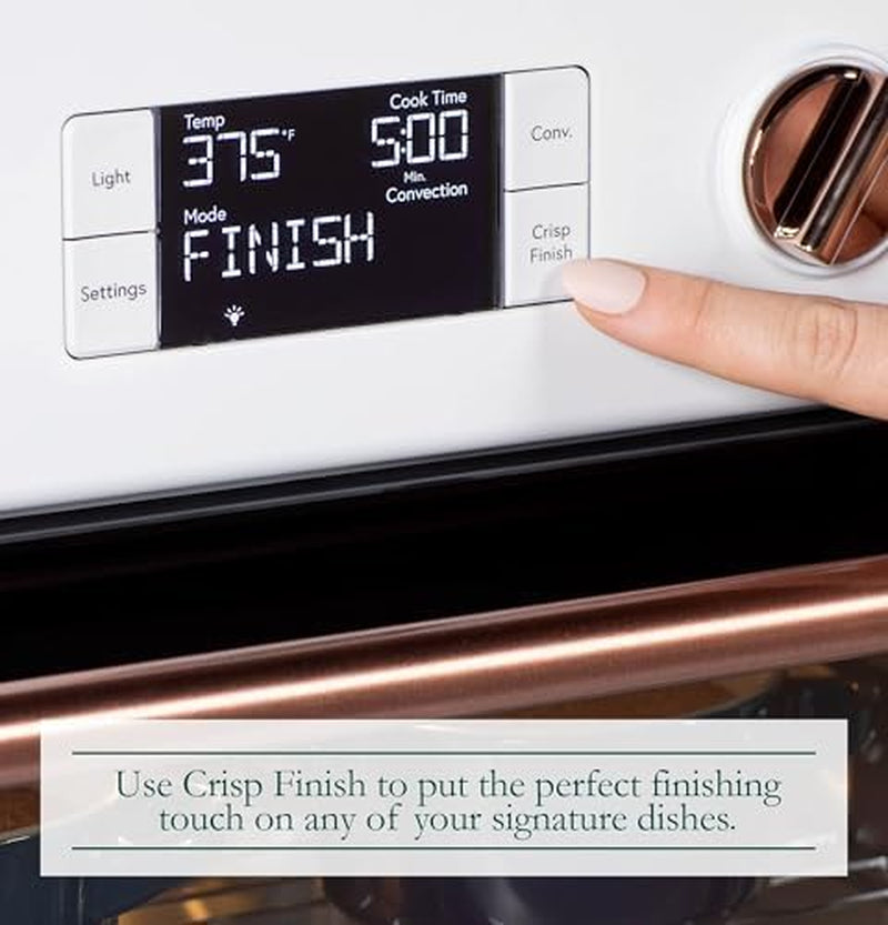 Couture Oven with 14 Essential Cooking Modes, Including Air Fry, Crispfinish, Bake, Broil, Roast, Toast, Pizza, Wifi & Smart Connected, Voice Control, Countertop Small Appliances, Matte White