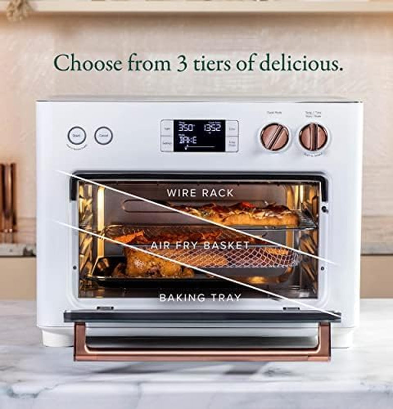 Couture Oven with 14 Essential Cooking Modes, Including Air Fry, Crispfinish, Bake, Broil, Roast, Toast, Pizza, Wifi & Smart Connected, Voice Control, Countertop Small Appliances, Matte White