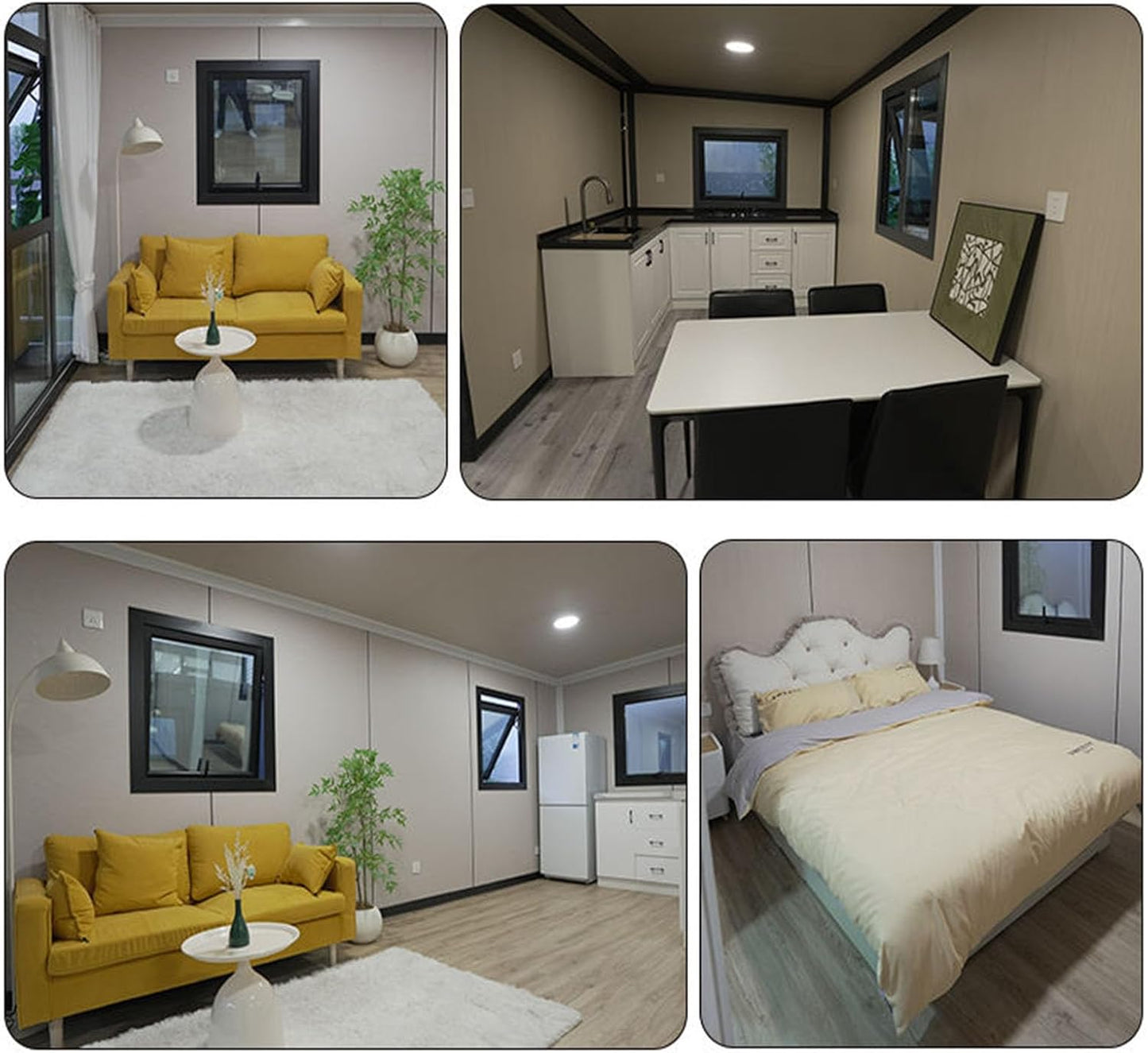 Prefab Tiny Homes for Sale | Expandable Foldable Modular Container Home with Bedroom, Bathroom & Kitchen, Portable Prefabricated Tiny Houses to Live in for Adults, Backyard Guest or Vacation Cabin