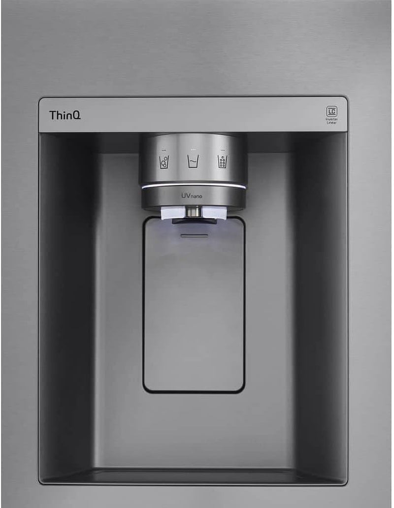 27 Cu. Ft. Side by Side Smart Refrigerator W/Instaview and Craft Ice in Printproof Stainless Steel