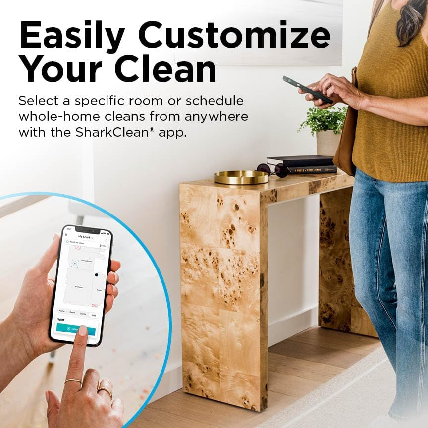 Matrix plus Robot Vacuum and Mop with Self-Empty HEPA Base, Sonic Mopping, Matrix Clean, Home Mapping, HEPA Bagless Self Empty Base, Cleanedge, for Pet Hair, UR2650WS