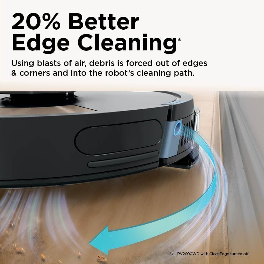 Matrix plus Robot Vacuum and Mop with Self-Empty HEPA Base, Sonic Mopping, Matrix Clean, Home Mapping, HEPA Bagless Self Empty Base, Cleanedge, for Pet Hair, UR2650WS