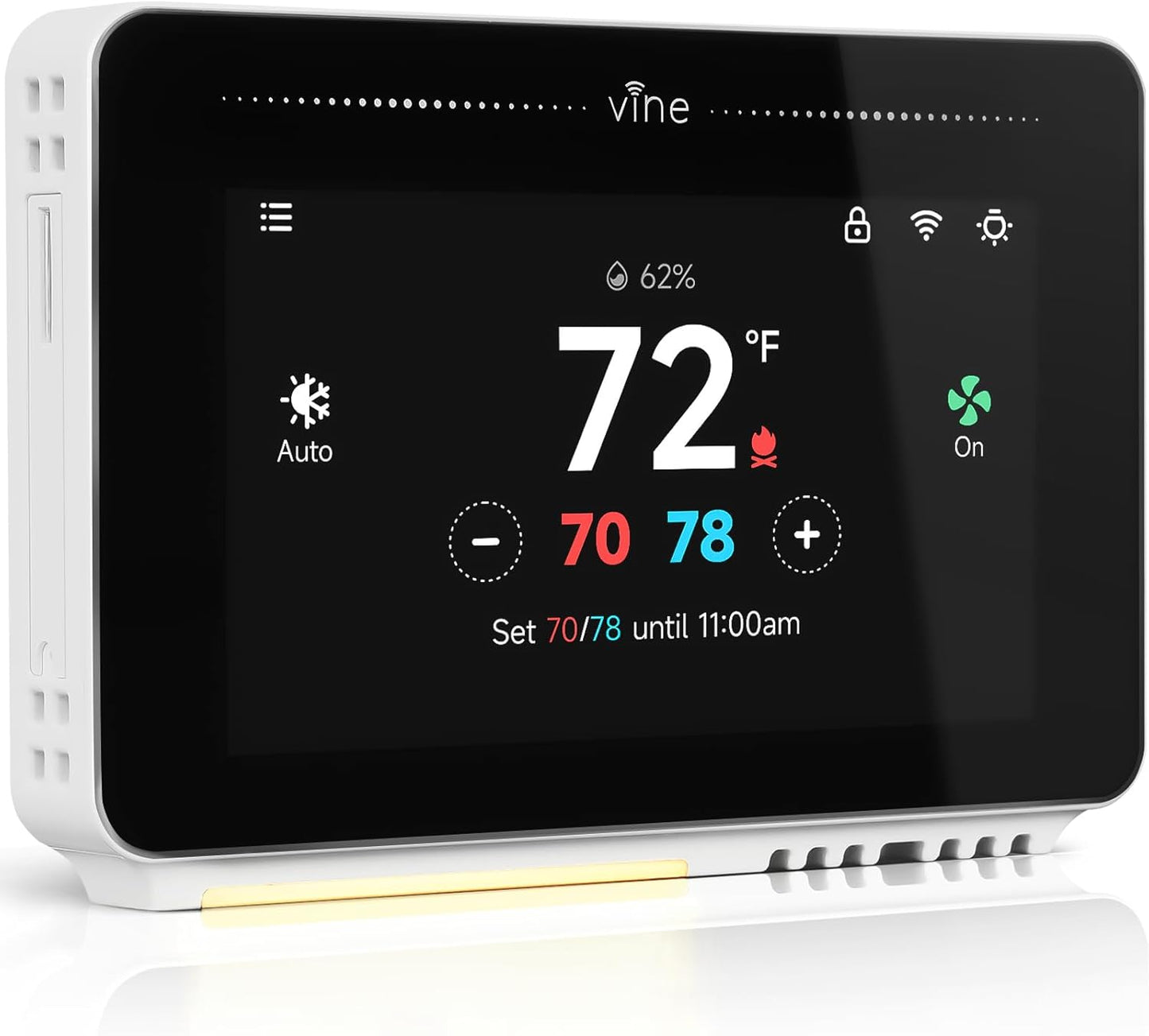 Smart Thermostat for House with Nightlight, 4.3 Inches Wifi Thermostats for Home Compatible with Alexa and Google Assistant, 7Day X 8Period Programmable, C-Wire Required