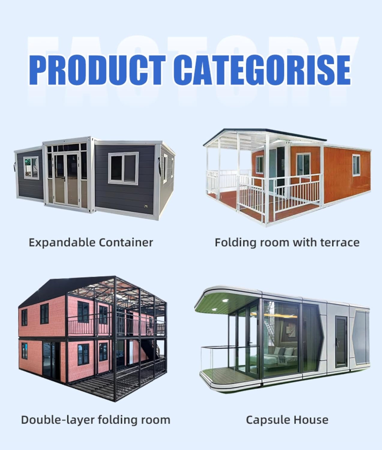 Prefab Tiny Homes for Sale with 2-3 Bedroom Kitchen & Bathroom – Modular Foldable Expandable Container Home, Custom Modern Luxury Villa, Tiny Houses to Live in for Adults, Mobile Living or Rental Use