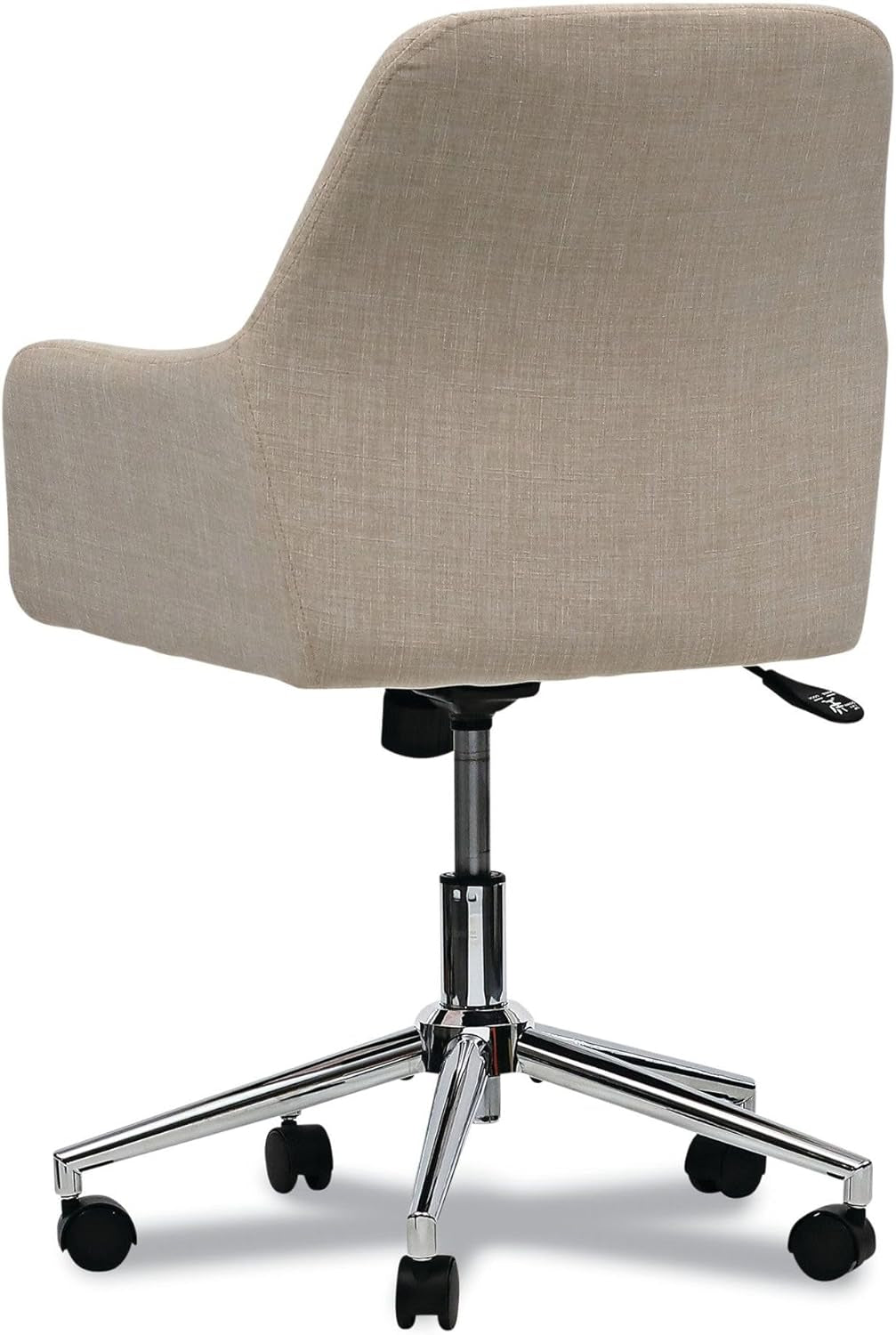 Workspace by  Mid-Century Task Chair, Supports up to 275 Lb, 18.9" to 22.24" Seat Height, Cream Seat, Cream Back