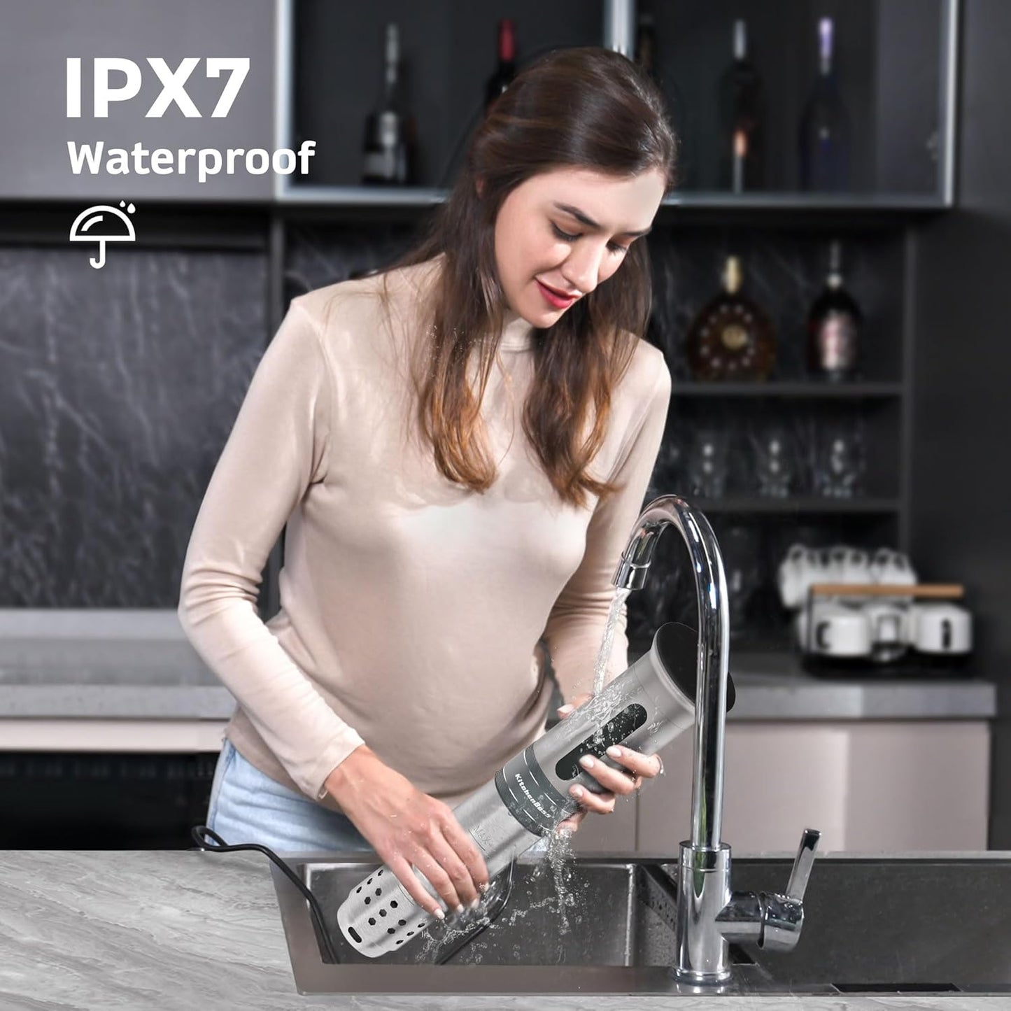 Wifi Sous Vide Cooker: Ultra-Quiet Sous Vide Machine Immersion Circulator APP Control 1100W, IPX7 Waterproof Sous Vide Precision Cooker Accurate Temperature Fast-Heating, Silver