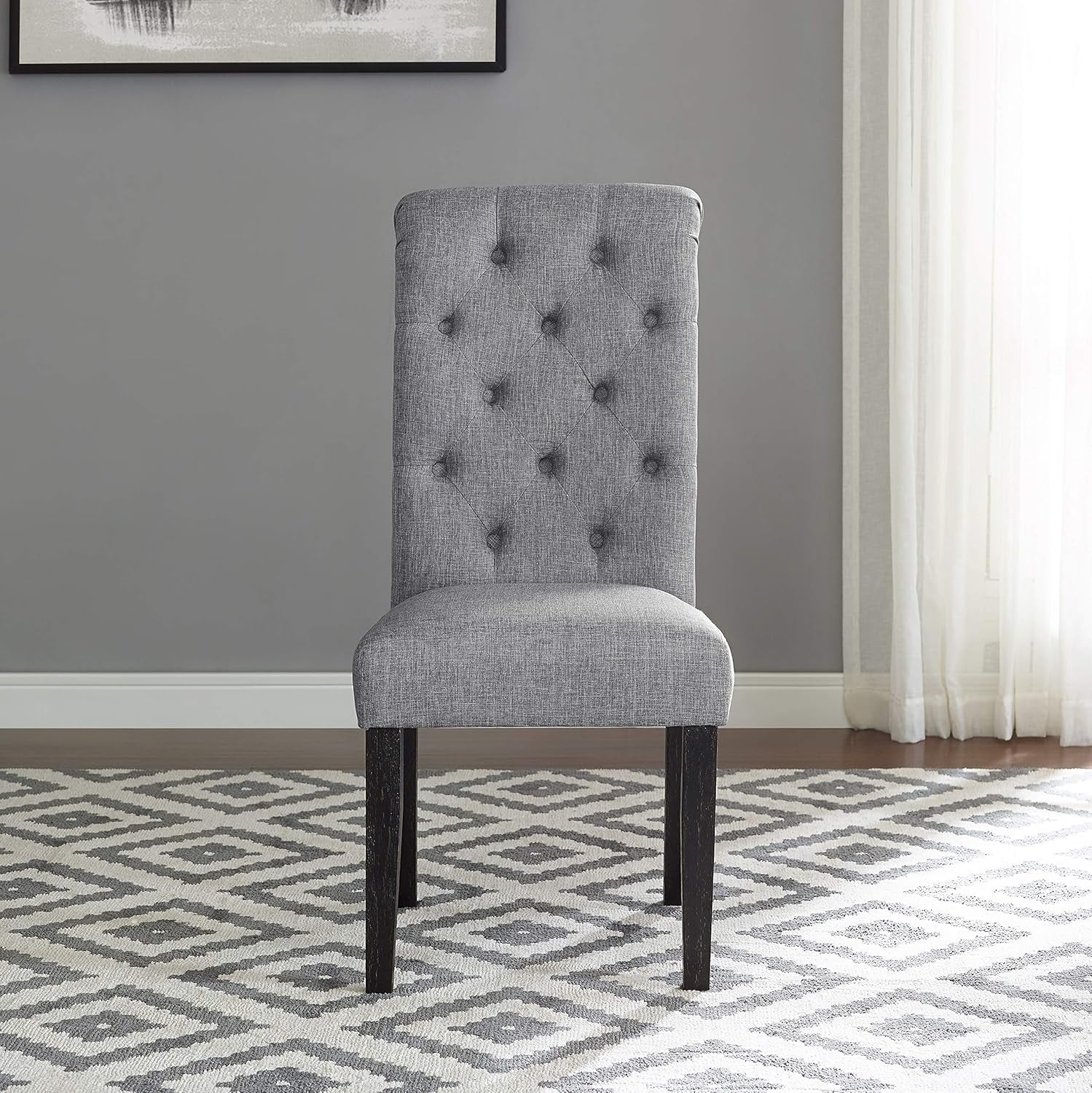 Leviton Urban Style Counter Height Dining Set: Table and 6 Chairs, Grey