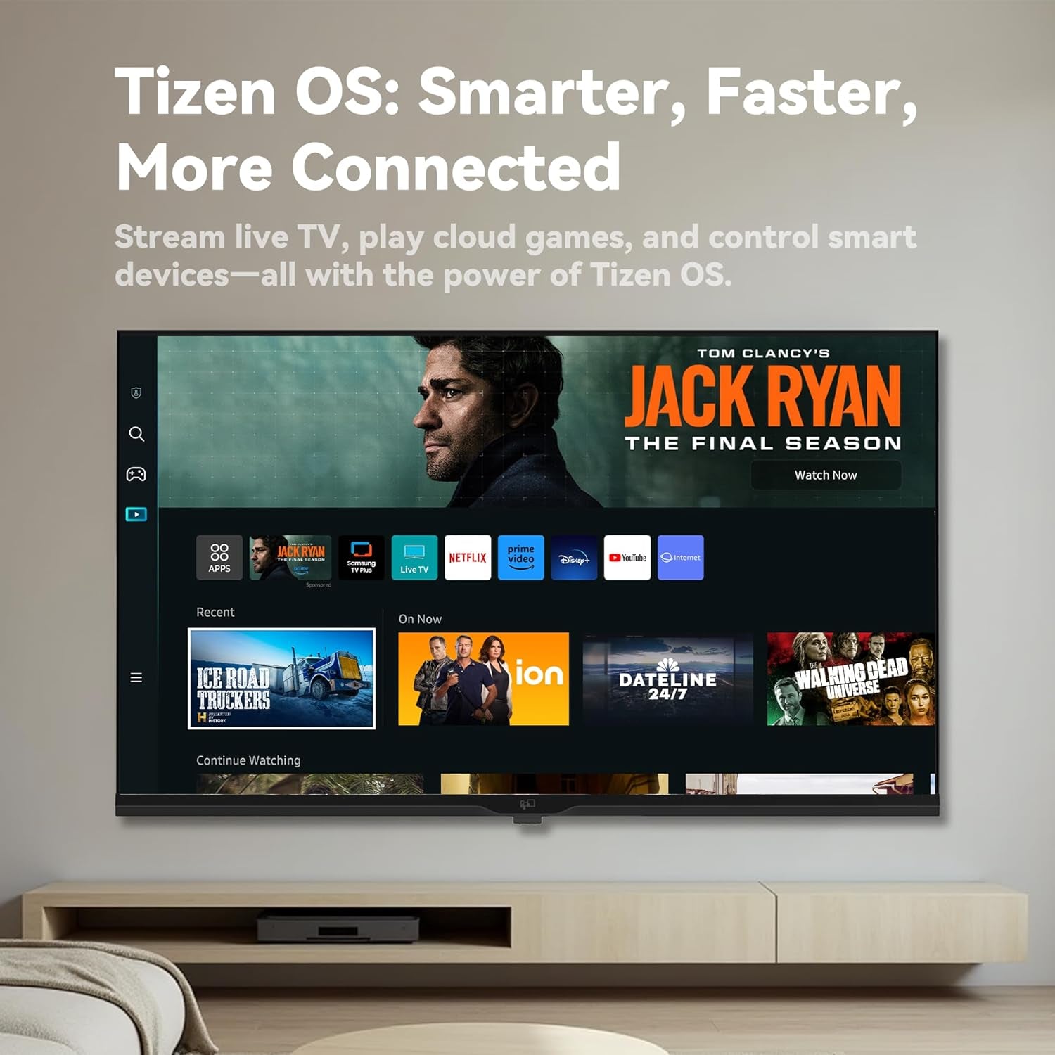 43 Inch Smart TV, 1080P Full HD Powered by Tizen OS Compatible with Dolby Audio, HDR 10, HDMI, Wifi, Bluetooth, Flat Screen Television (AT43-P1, 2025)