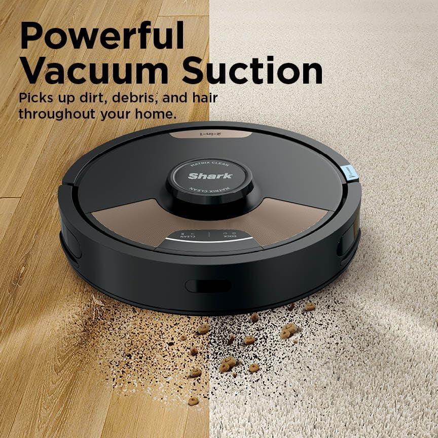 Matrix plus Robot Vacuum and Mop with Self-Empty HEPA Base, Sonic Mopping, Matrix Clean, Home Mapping, HEPA Bagless Self Empty Base, Cleanedge, for Pet Hair, UR2650WS