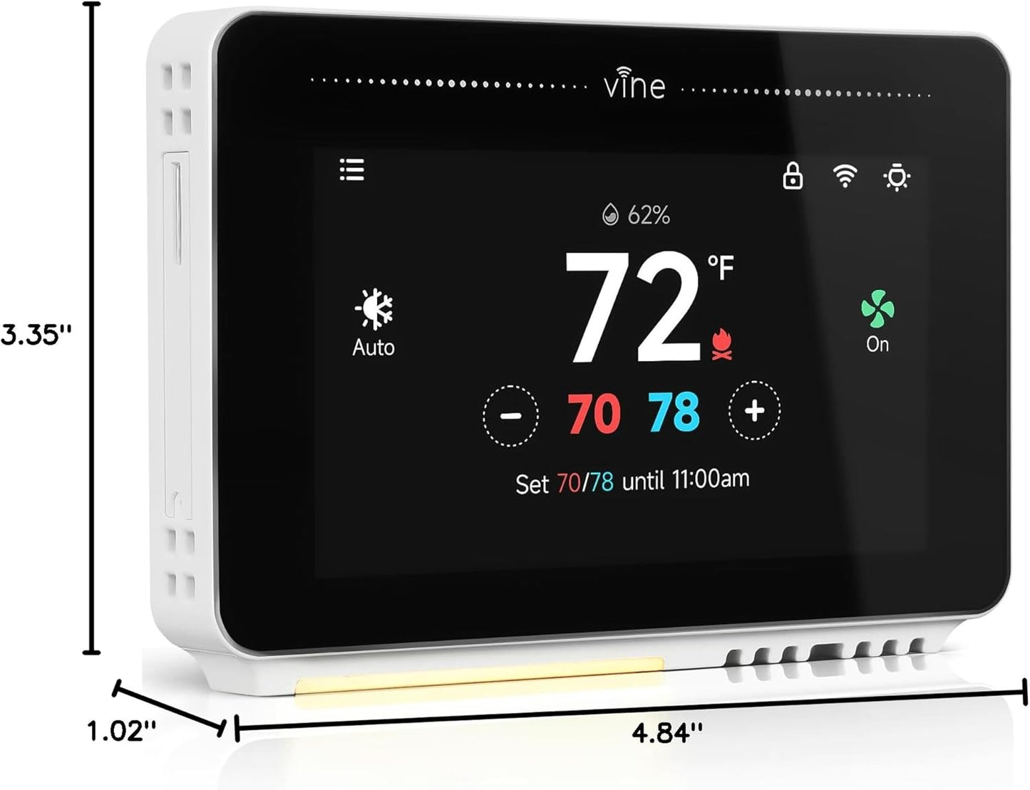 Smart Thermostat for House with Nightlight, 4.3 Inches Wifi Thermostats for Home Compatible with Alexa and Google Assistant, 7Day X 8Period Programmable, C-Wire Required