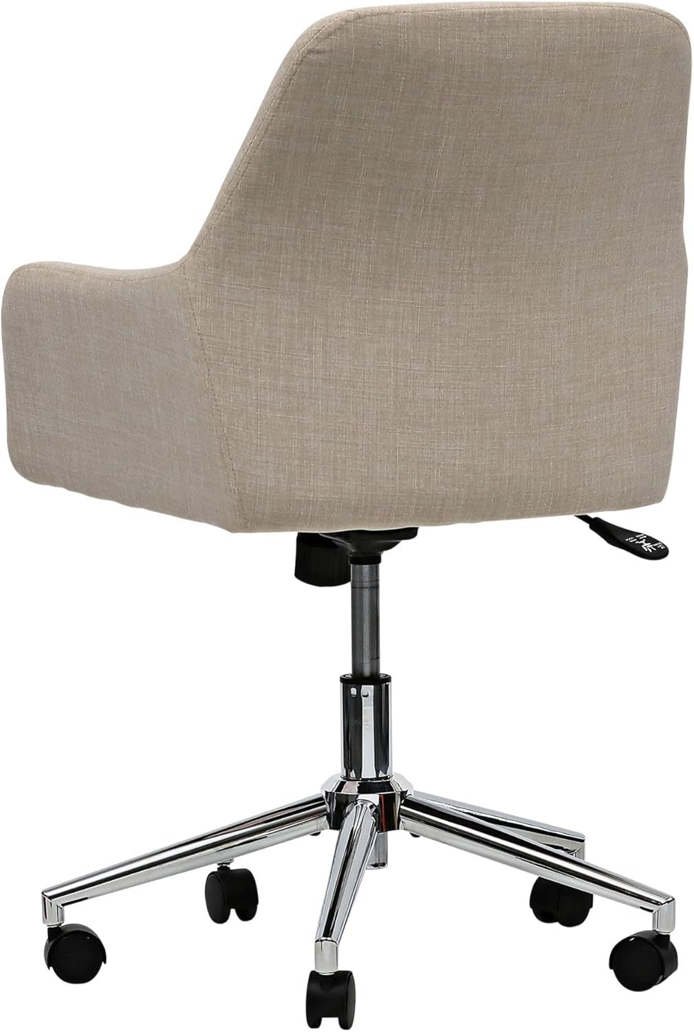 Workspace by  Mid-Century Task Chair, Supports up to 275 Lb, 18.9" to 22.24" Seat Height, Cream Seat, Cream Back