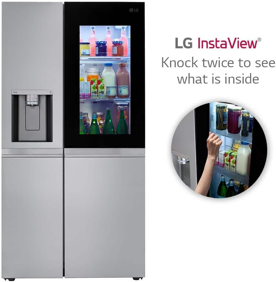 27 Cu. Ft. Side by Side Smart Refrigerator W/Instaview and Craft Ice in Printproof Stainless Steel