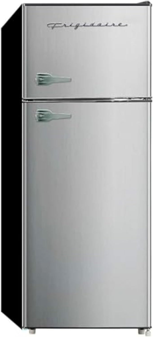 , 2 Door Apartment Size Refrigerator/Freezer Combo, 7.5 Cu Ft, Platinum Series, Stainless, 23" D X 21.5" W X 55.5" H
