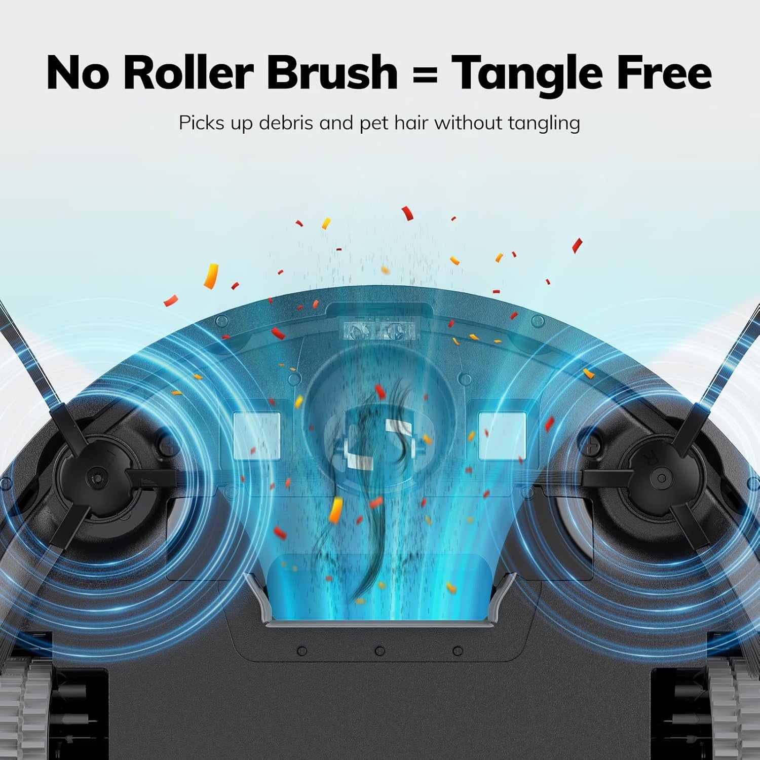 V2 Robot Vacuum Cleaner, Tangle-Free Suction, 120 Mins Runtime, Slim, Self-Charging Robotic Vacuum Cleaner, Ideal for Pet Hair and Hard Floors